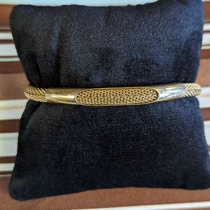 Vintage Avon Gold Tone Tube Mesh Rope Bracelet